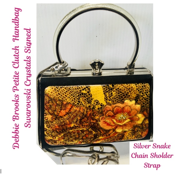Debbie Brooks Handbags - Collectable Like New  Debbie Brooks Petite Clutch Handbag Swarovski Crystals